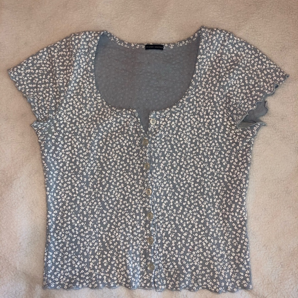 Brandy Melville Zelly Ruffle Top